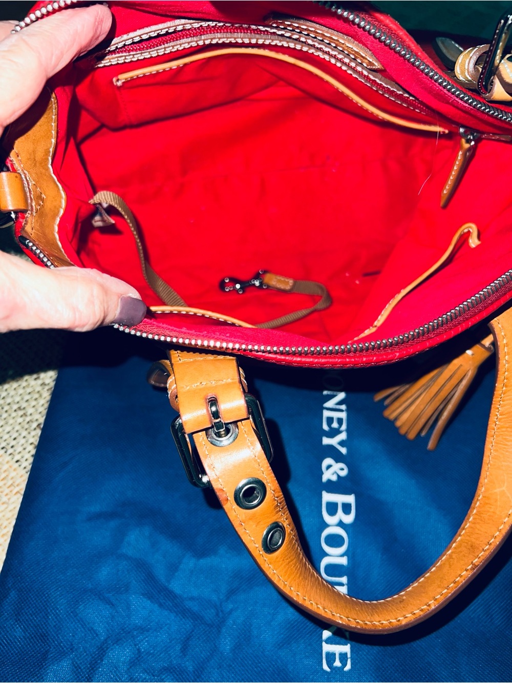 Dooney & Bourke Pebble Leather Shoulder Bag - Picture 5 of 6